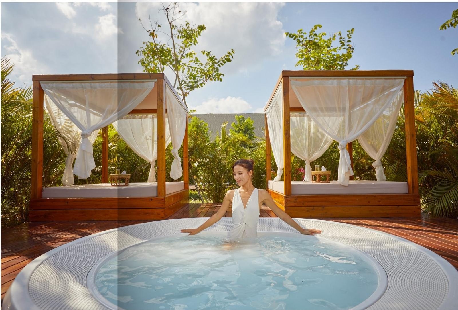 Health and wellness destination environment for cross-border promotion