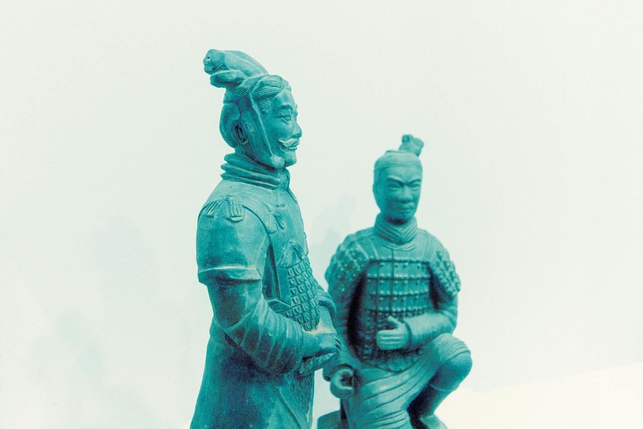 Terracotta Warriors archaeological site in Xi'an.